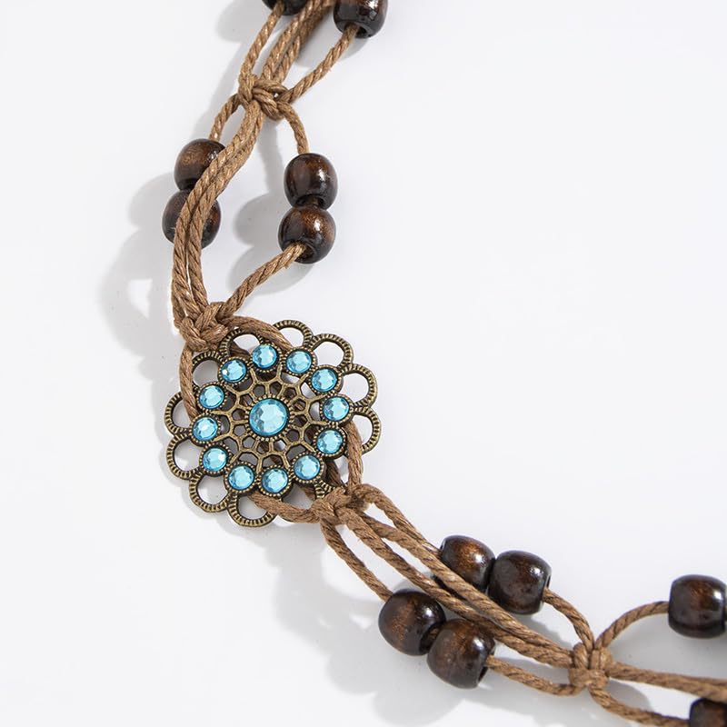 Xiao Hua Women's Bohemian Style Braid Belt Woven Waist Belt for Dress Summer Woven Belt for Women (Style E)4