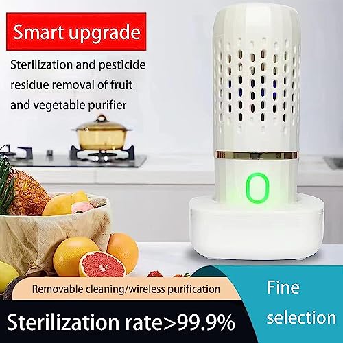 Image of Portable USB Fruit and Vegetable Cleaner,Fruit and Vegetable for Kitchenware,Meat,Dishes,Rice,Kitchen Tools (White)