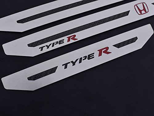 Umbrales De Acero para CIVIC X TYPE R V FK8-4 Piezas Molduras Protección Inox Metal Cepillado Interior Personalizados Hechos a Medida Tuning