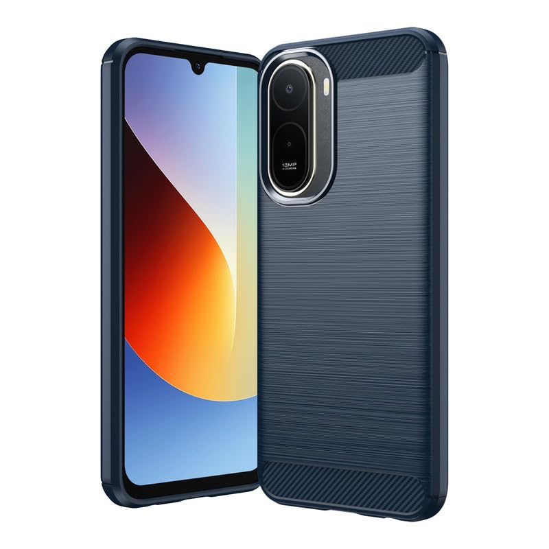 Image of Basic Case for Mi Redmi A7 Pro 5G / Poco C85x 5G (Carbon Fibre Blue)
