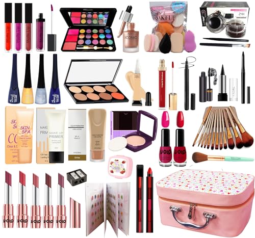 Image of Volo Makeup Kit for Women & Girls Full Kit,Professional Makeup Set, 63 PCS All-in-one Cosmetics Gift Set