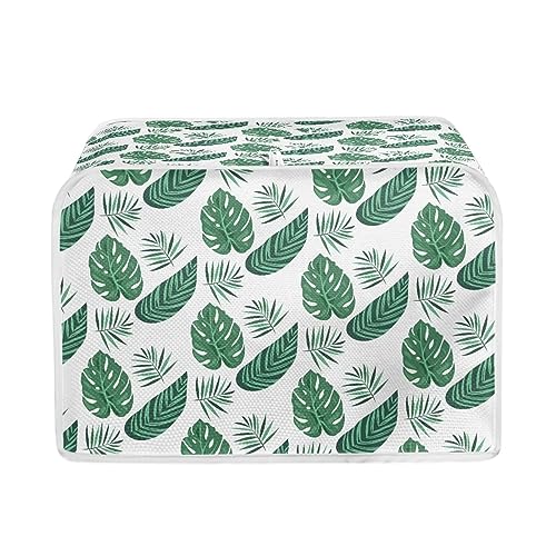 JSLXYYBQ Palm Tree Green Leaf Print Kitchen Toaster Cover Appliance Bread Maker Cover Toaster Oven Dust Cover for Protect Bread Machine