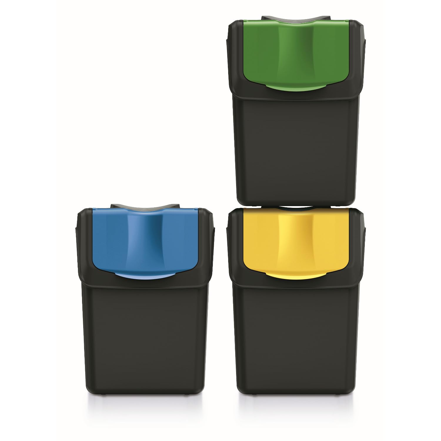 Keden SORTI BOX Juego de Cubos de Reciclaje Apilables (3, 20L)