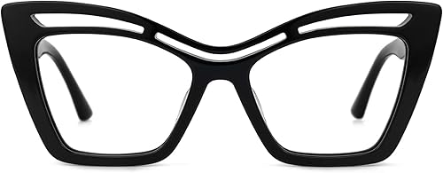 Miniatura 6 de Zeelool Marco de gafas de ojo de gato de gran tamaño de acetato de moda con lente transparente sin receta para mujeres Arsolon ZJGA165651