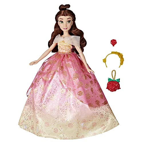 Hasbro Disney Princess Life poupée Mannequin Belle, 10 Combinaisons de Tenues, dès 3 Ans F4625 Multicolore