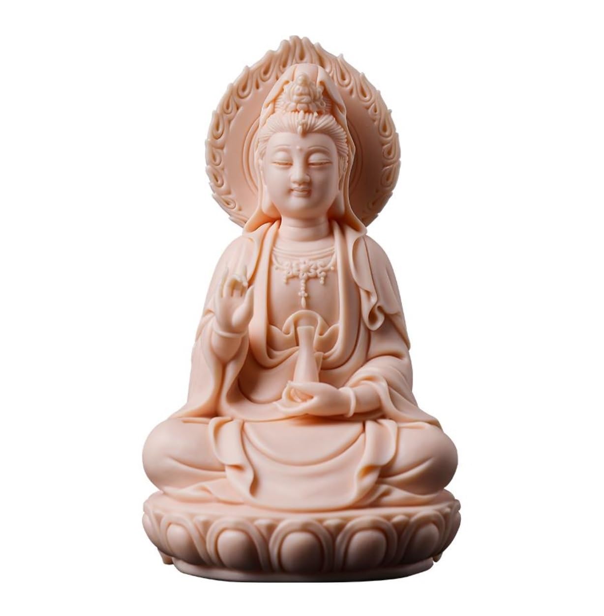 GAOJUNAN Buddha Statue,Zen Altars, 5.9inch Buddha Statue Ceramics Sitting For Home Living Room Office Decor Desk Shelf Decoration