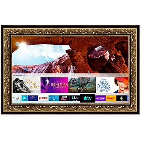 Gold Ornate Framed Mirror TV, 50 inch Cover