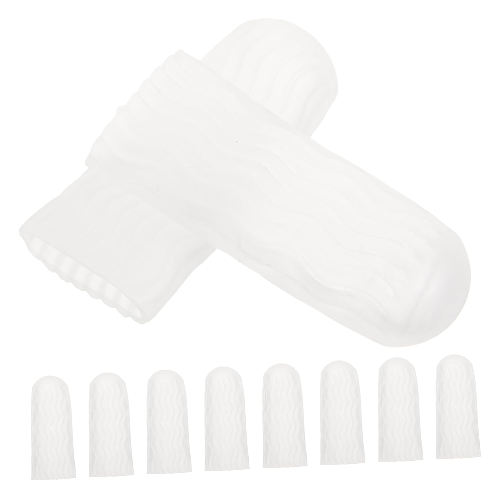 FOMIYES Reusable Finger Protectors 10pcs Silicone Finger Sleeves Joint Cover Waterproof for Typing and Handcrafting