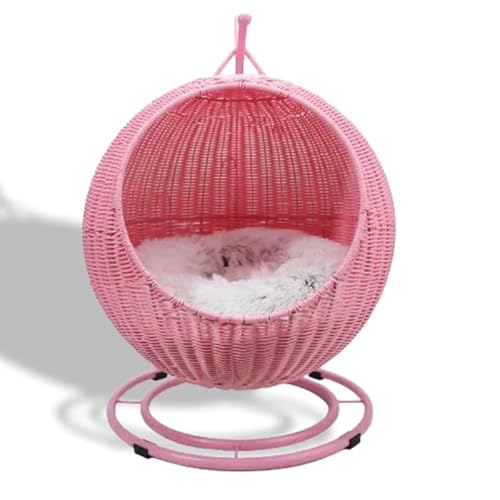 LumoLight 取り外し可能で洗えるベッド 取り外し可能で洗える家庭用猫ケージ 犬小屋 猫ベッド ペット用品 ペット用寝袋 屋内用 ペットがリラックスできる 耐久性と通気性に優れています (キャットネスト+長毛マット+マット(セパタクローボール付属),