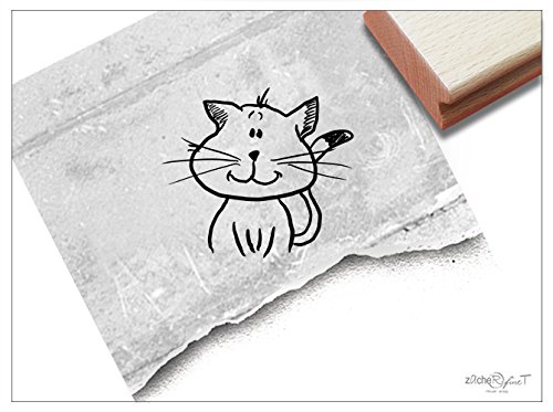 ZAcheR-fineT Kinderstempel Einhorn – Großer Motivstempel (ca. 56x60 Mm) Für Karten, Basteln Und Schule – Handgefertigt In Berlin
