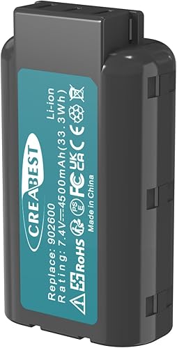 CREABEST Batería de 7.4 V 4500 mAh compatible con Paslode 902654, 902600, 902400, B20543A, B20543, CF325Li, IM250A Li Reemplazar Paslode 7.4V Batería