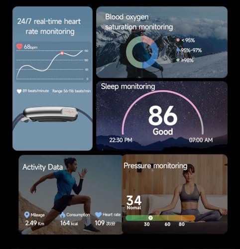 Image of Loop Smart Band Fitness Health Activity Tracker ECG PPG Body Temperature, HRV Analysis, 30+ Exercise Modes, Sleep and Stress Monitor, Subscription Free Screenless Smart Bracelet (Khaki Beige)