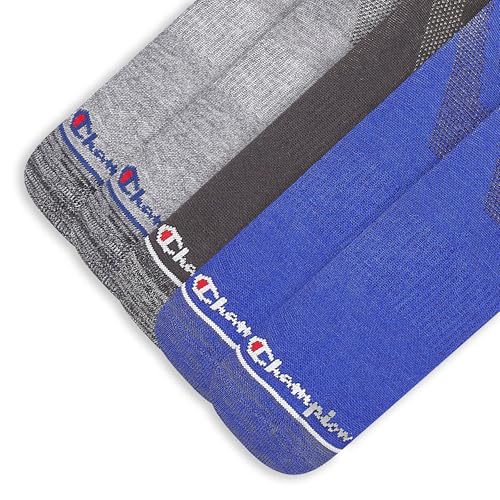 Image of Champion Men's Cushioned Crew Socks 5-Pack - Moisture-Wicking Athletic Crew Socks with Arch Support (Sizes 6-12)