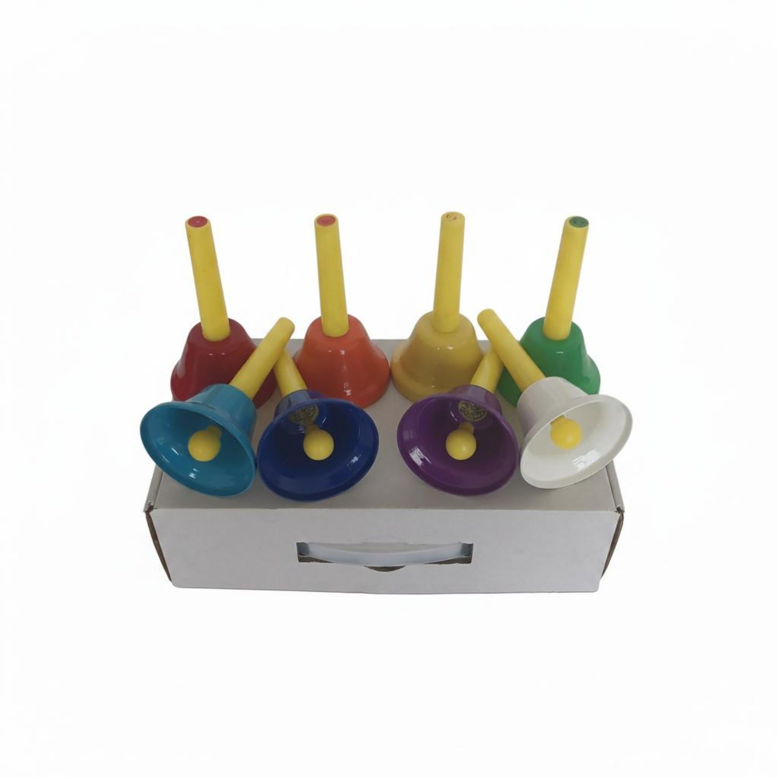 8 Pieces Music Instrument 8 Note Handbell Set Early Learning Diatonic Desk Bells Color Coded Music Bells for Children, Beginners, Toddlers, Classroom, Preschool, Yellow|Musical Instrument-image-11