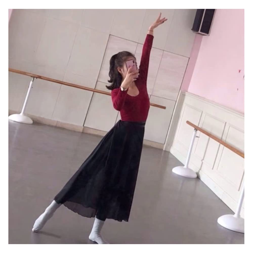 Ballett Wickelrock Chiffon Damen Tanz Rock Mit Taille Krawatte Und Dünner,Anwendbar auf weibliche Tanzausbildung