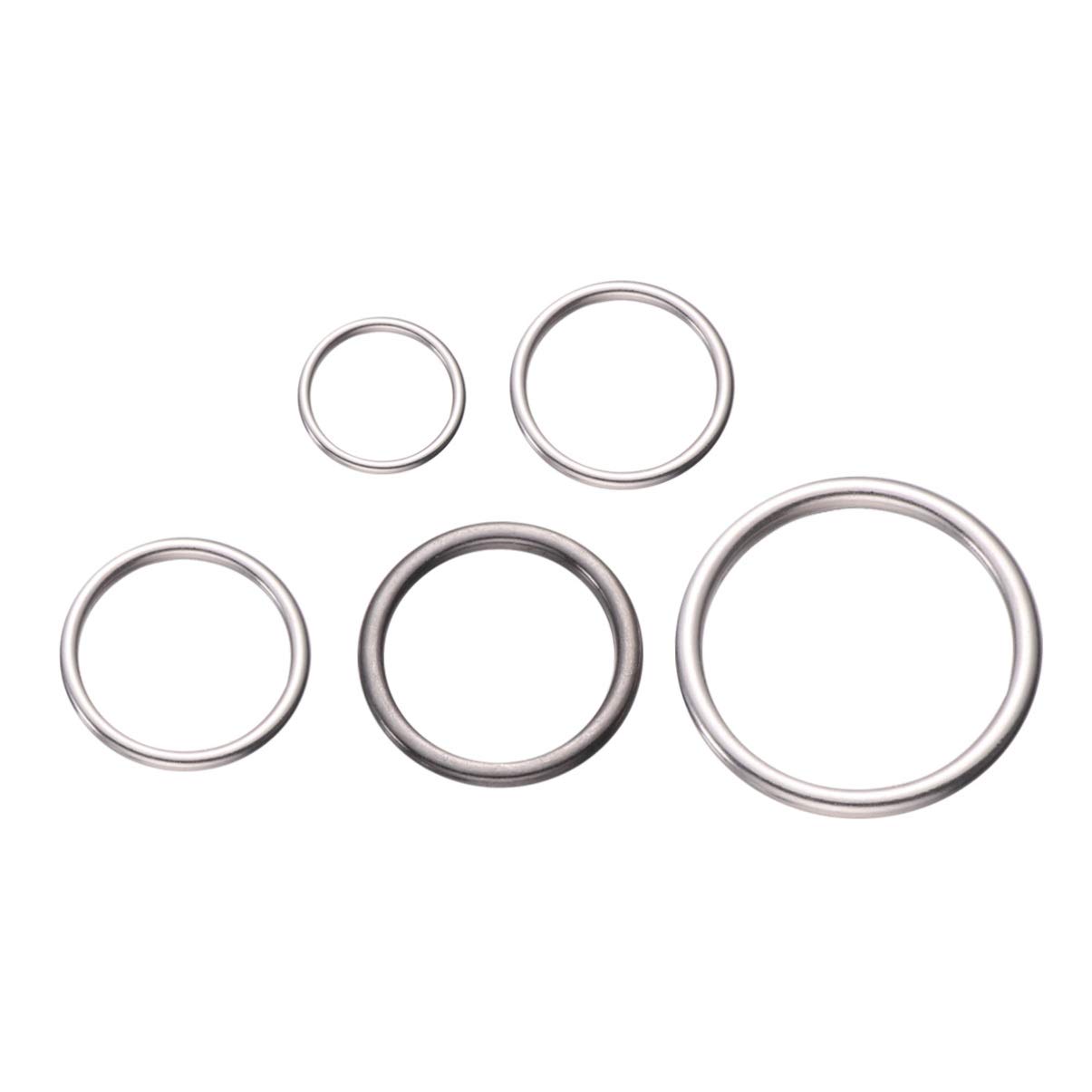 EXCEART Kit Di 2 Set Di Gioielli 5 Misure in Metallo Per La Creazione Di Gioielli Chiusi Per La Casa 50 Pezzi*2