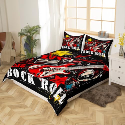 Housse de couette Rock Roll pour décoration de chambre ado - 3