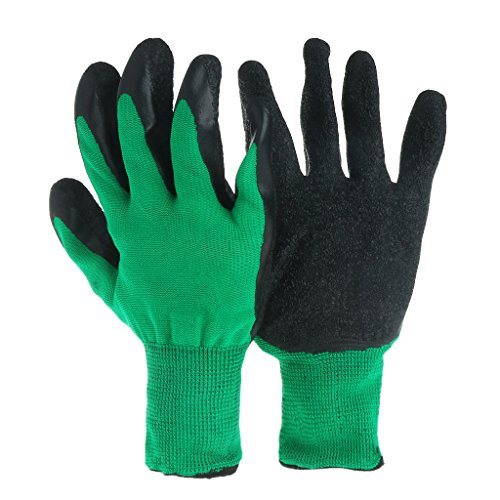 Lergo 1 Pair Nylon Latex Coated Palm Working Gloves Safety Grip Garden Repair Builder