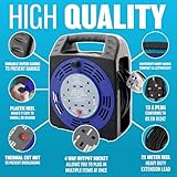 4 Way Socket 25m Cable Extension Reel - Mains 13 Amp Fused UK Plug | Thermal Cut Out, Heavy Duty, Indoor and Outdoor Lead - for Home, Office, Industrial, Work, DIY & Garden, Lawn Mower - BS EN 61242 - Image 5