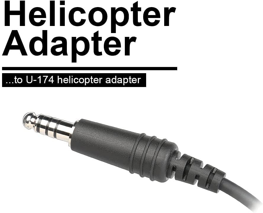 Spina LEMO di 6 Pin al cavo dell'adattatore dell'elicottero, auricolare pilota di aviazione