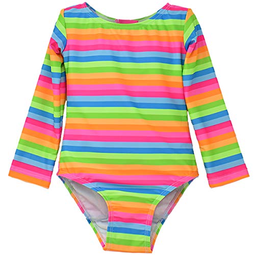 Image of Flap Happy Baby Girls' UPF 50+ Charlie L /S Rash Guard Swimsuit