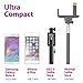 Foldable Self Portrait Monopod by EEZ-Y - Wired Selfie Stick w/ Telescopic Pole & Adjustable Phone Holder for Large & Small Smartphones - Awesome Photography Tools for iPhone Samsung Sony LG Devices
