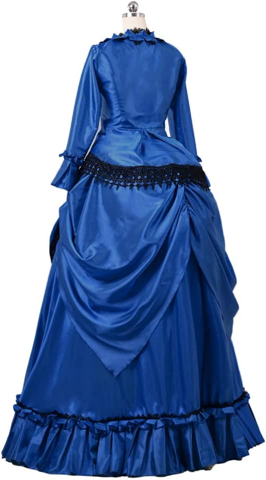 Steampunk Victorian Gothic Cosplay Costume Victorian Bustle Dress Gown Costume Edwardian Evening Dress - Image 5
