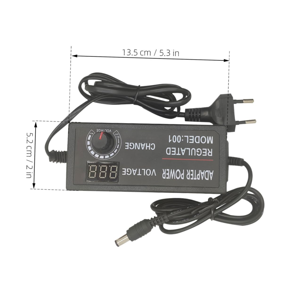 Adattatore di Alimentazione 72w 9-24v 3a Regolabile per Striscia LED con Schermo Digitale Spina UE Alimentatore per Dispositivi Elettronici