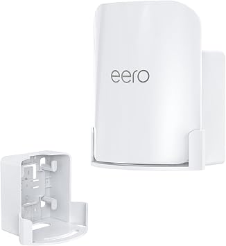 Wall Mount for eero Pro 7 Tri-band Mesh Wi-Fi 7 Router Space-Saving Holder with Cable Management, Easy to Install Includes Screws, Compatible Only with eero Pro 7 for Wall & Outlet Mounting (1 Pack)