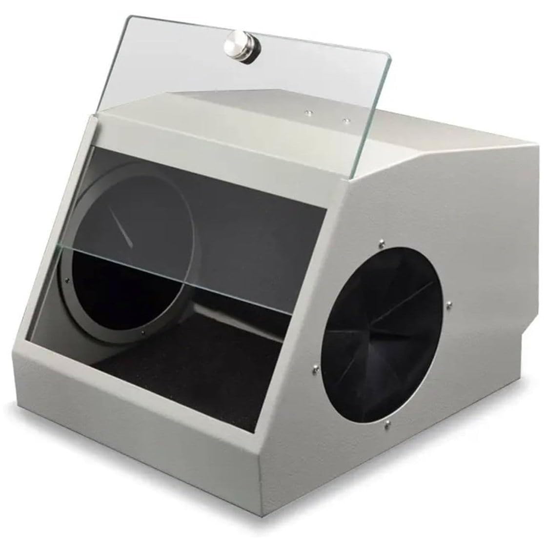 Armadietto modulare per laboratorio odontoiatrico con dispositivo di estrazione dell'aria e filtro, luce LED 5500K, previene la fuoriuscita di polvere durante la sabbiatura, ideale per