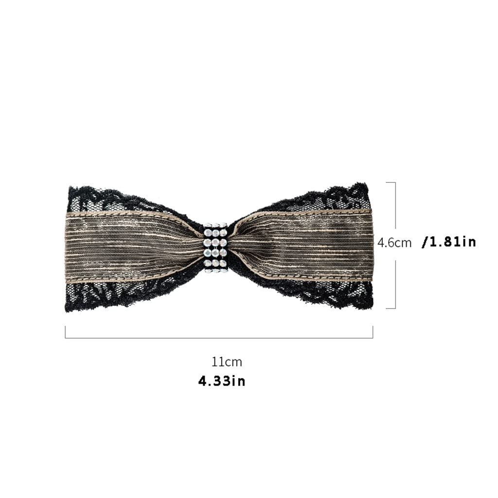 Chouchous Queue De Cheval Dentelle noire Ponyre Ponrones à cheveux Pénale à cheveux en épingle à cheveux dames demi-coiffure tempérament élégant épingle à cheveux assorti accessoires de cheveux Access