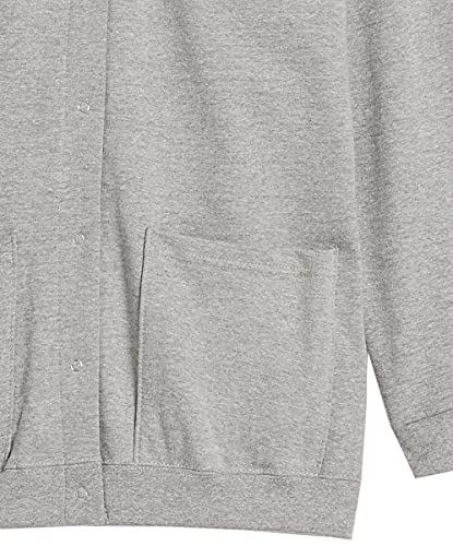 Image of AmeriMark Women Fleece Snap Button Cardigan Sweatshirt Coat - Ladies Soft Lightweight Warm Long Sleeve Jacket with Pockets