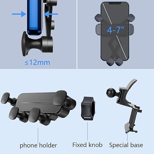 Miniatura 6 de Soporte para teléfono de coche para Nissan Rogue SUV 2021 2022 2023 2024 Accesorios de automóvil, decoración interior, soporte para teléfono celular