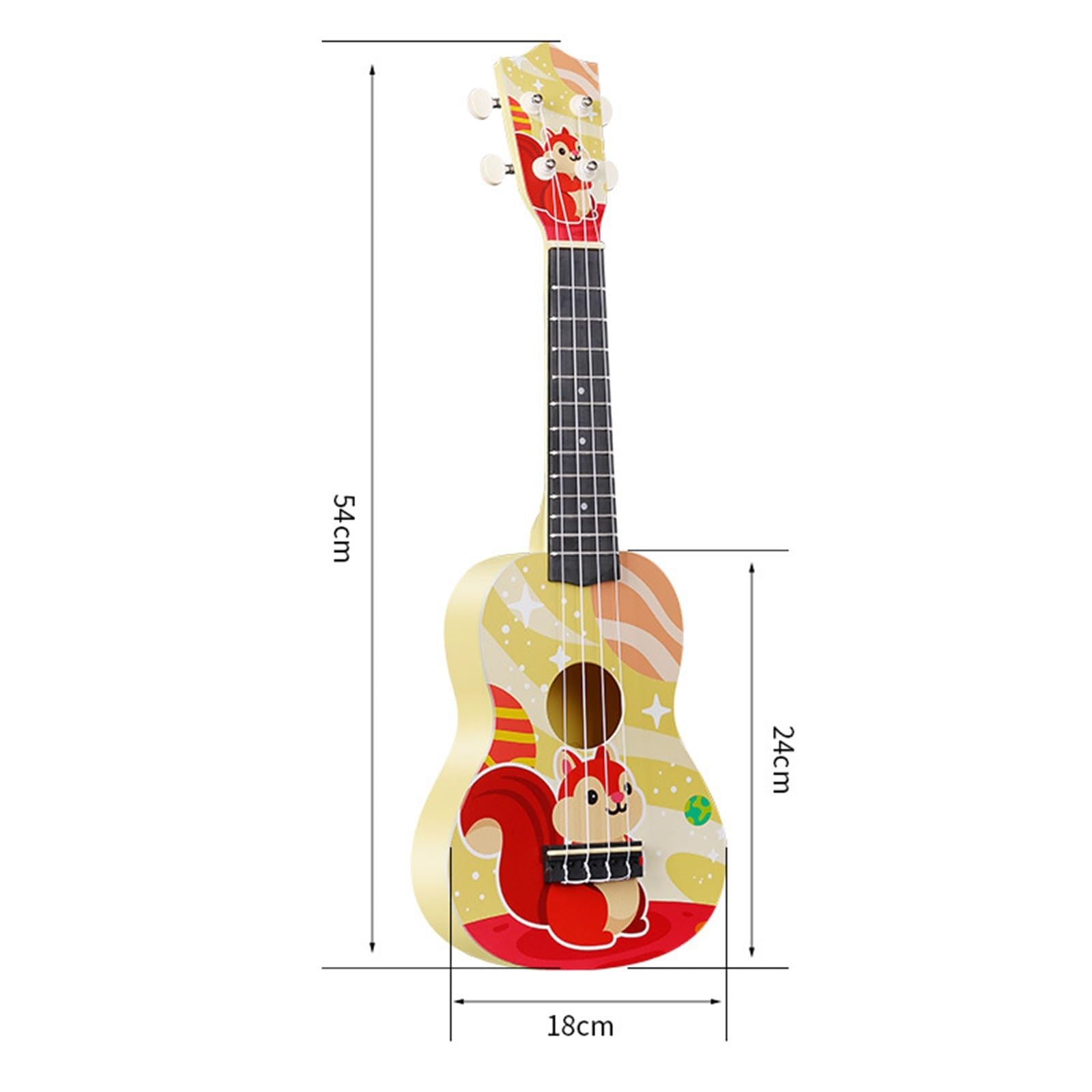Ukulele Per Principianti Ukulele In ABS Da 21 Pollici Adatto Per Strumenti Musicali Portatili Con Modello Creativo Di Piccola Chitarra(2)