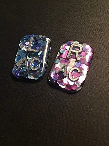 Rectangle Glitter Xray Markers, With Initials