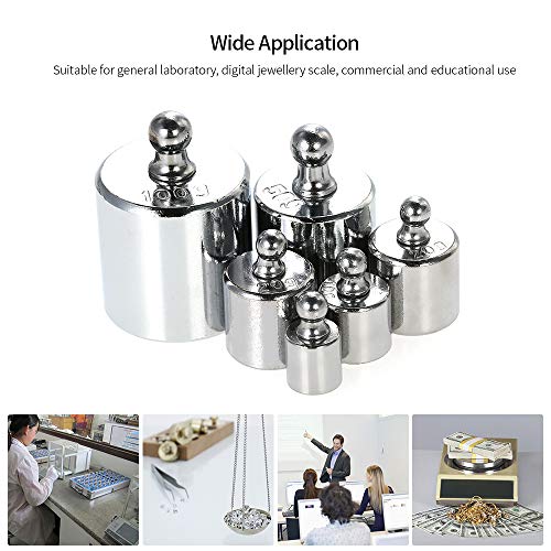 KKmoon 6 pcs Peso 5g 10g 2x20g 50g 100g Gramas de Precisão de Calibração Pesos Kit Conjunto Total de