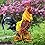 Bellaa 22977 Rooster Statue 12 inch Boho Home Decor Kitchen Gift Outdoor Sculpture Garden Patio Yard Figurine Farmhouse Animal Chicken Hen Sunflower Country Farm Barnyard Cabin Nature Lovers