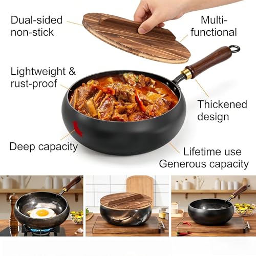 Olla de hierro fundido japonesa de 9.5'' con tapa miniatura 4