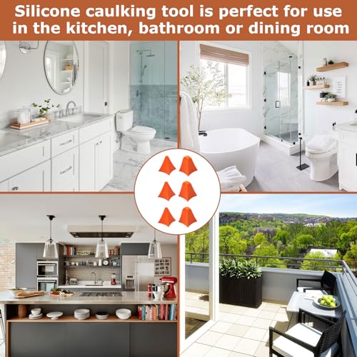 6 Stück That Silicone Tool,Silicone Tool,Silicone Seam Tools,Silikonabzieher,Silikon Abzieher,Silikonnaht-Werkzeuge,Silikonentferner Werkzeug,Silikonspachtel,für Küche Bad Esszimmer(Zwei Größen)