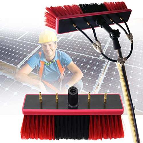 Brosse nettoyage panneau solaire avec perche télescopique et kit alimenté en eau