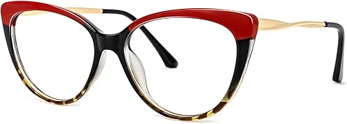 VOOGLAM Gafas de lectura de ojo de gato para mujer, anti luz azul, rayos UV, para lectores