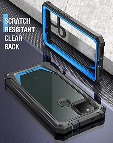 Coque Google Pixel 5A 5G antichoc hybride intégrale robuste bleu avec protège écran tactile