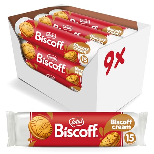 Lotus Biscoff Sandwich | Due Biscotti Croccanti Caramellati Farciti con Crema al Gusto di Biscoff | Vegani | Senza Coloranti e Aromi Aggiunti | 9 x 150g | 1,35kg