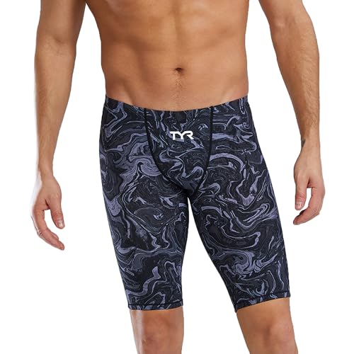TYR Men's Thresher Jammer Swimsuit – Hyperblitz Technical Racing Suit for Competitive Swimming