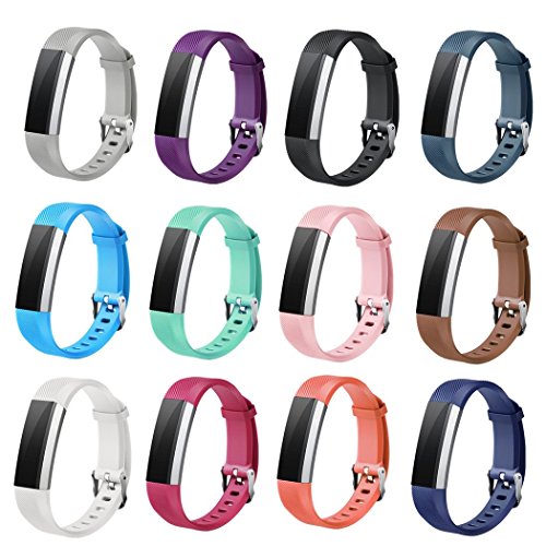 Winsenpro Fitbit Alta HR Bands, 12-Pack Replacement Bands for Fitbit Alta and Alta