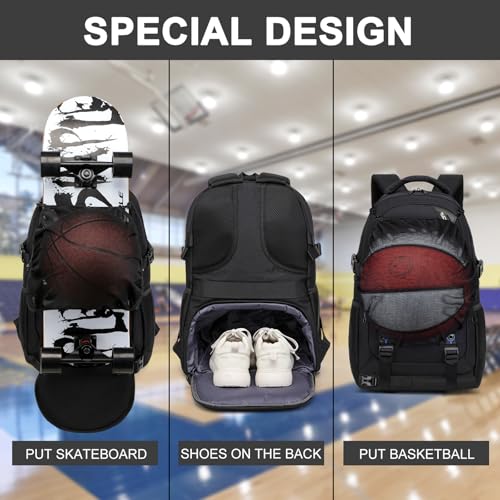 RUCYEN Anti-Theft Skateboard Backpack
