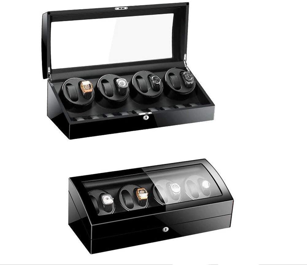 Uhrenbeweger, Uhrenbewegerbox für Herren, 8+9 Lederaufbewahrungen, automatische Uhrenbeweger-Displaybox aus Holz, Schmuckschatulle/Uhrenbox für Damen. Es ist so nett von (DA)