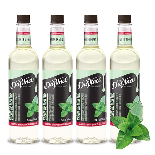 Image of DaVinci Gourmet Classic Creme De Menthe Syrup, 25.4 Fluid Ounces (Pack of 4)