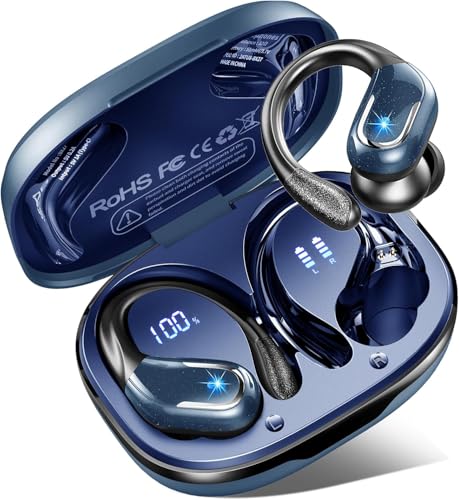 Rulefiss In-Ear-Kopfhörer mit Bluetooth 5.3, langlebiger Akku wasserdichtes Design.