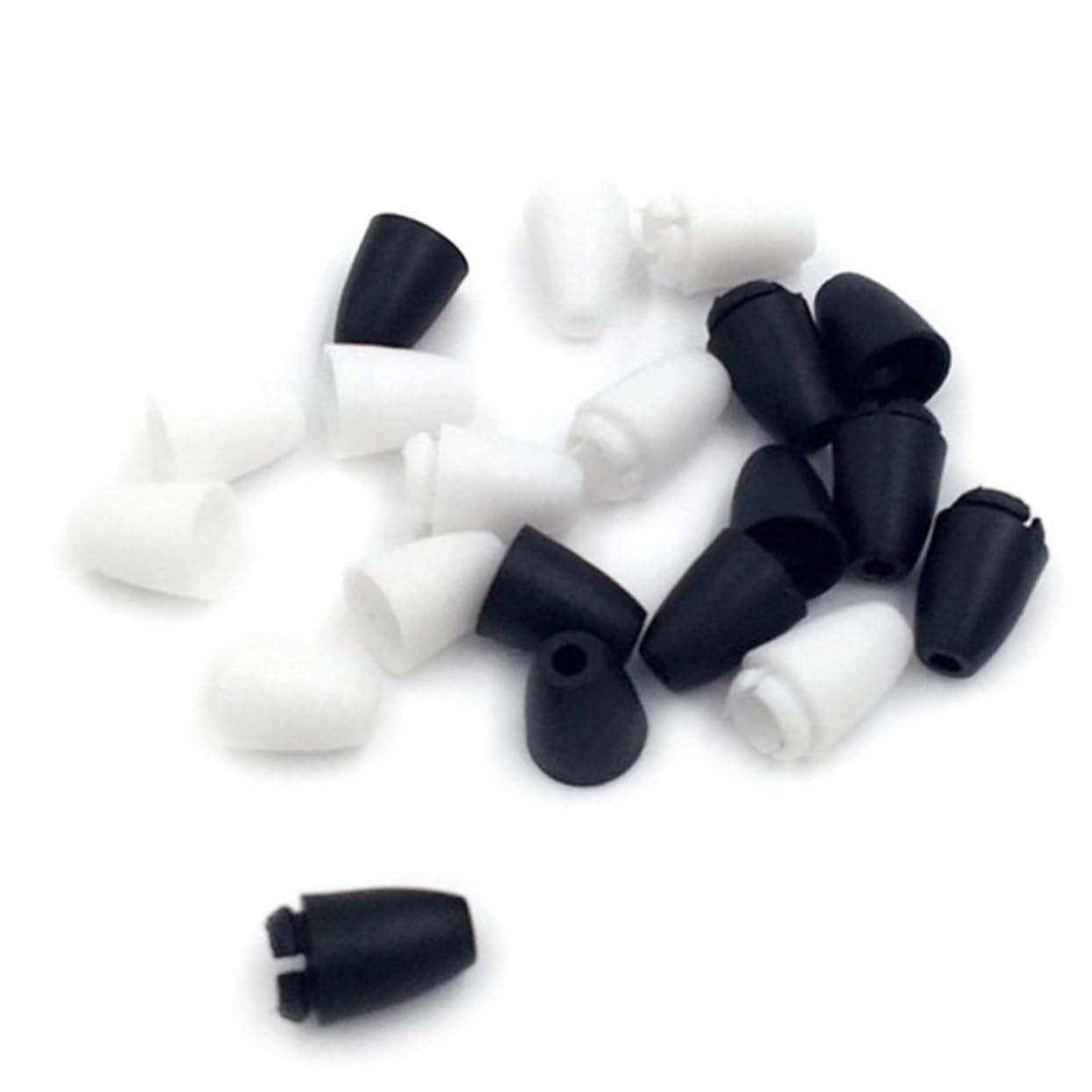 Angoily 700 Piezas Conectores de Cuerda de Plástico Clips de Seguridad Deslizantes para Lanyards Pulseras y Manualidades Negros
